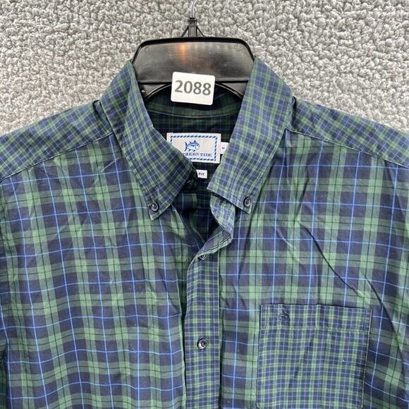 Southern Tide Long Sleeve Shirt Mens M Plaid Color Block Button Down Classic - Picture 12 of 12